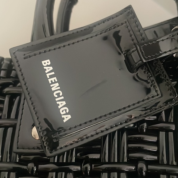 100% authentic BALENCIAGA XS BISTRO BAG BLACK CURRENT RETAIL $1400 - Picture 5 of 8